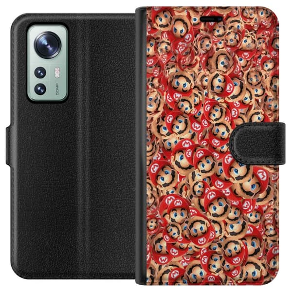 Kompatibel Tegnebogsetui til Xiaomi 12 Farverig Super Mario-mønster