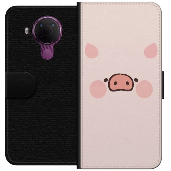 Kompatibelt Lommeboketui til Nokia 5.4 Minimalistiskt grisansikte
