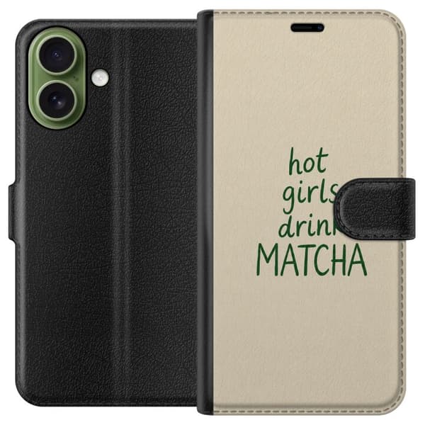 Kompatibel Tegnebogsetui til Apple iPhone 18 Matcha Klub