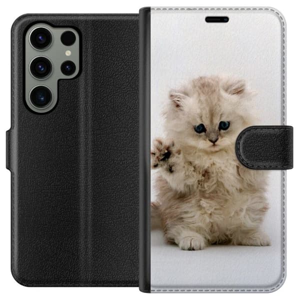 Kompatibel Tegnebogsetui til Samsung Galaxy S23 Ultra Kat