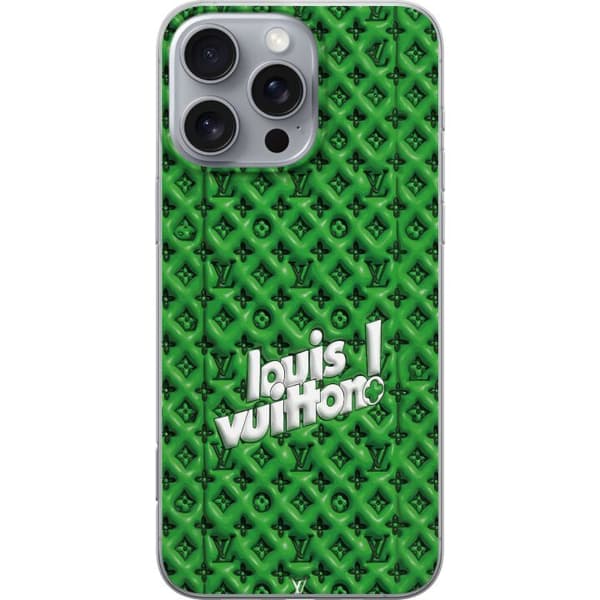 Kompatibelt Mobildeksel til Apple iPhone 16 Pro Max Grønt luksusmønster med monogram