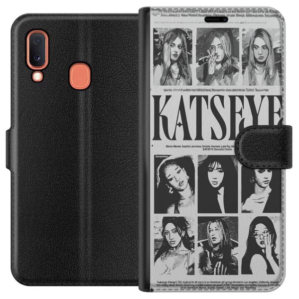Kompatibel Tegnebogsetui til Samsung Galaxy A20e KATSEYE