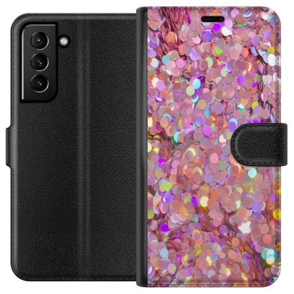 Kompatibelt Plånboksfodral till Samsung Galaxy S21+ 5G Glitter