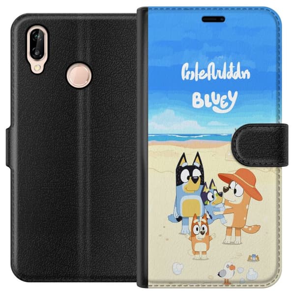 Kompatibelt Plånboksfodral till Huawei P20 lite Bluey