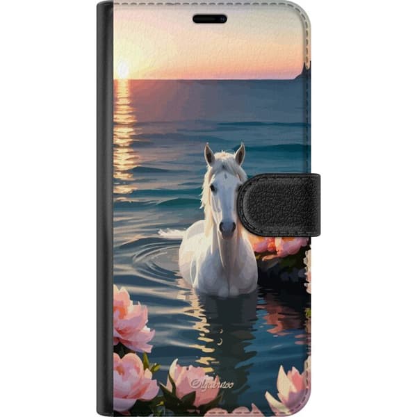 Kompatibelt Lommeboketui til Apple iPhone 15 Pro Badede hest