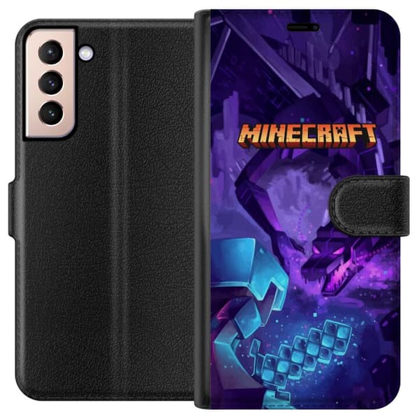 Kompatibel Tegnebogsetui til Samsung Galaxy S21 Minecraft