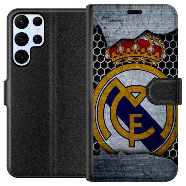 Kompatibelt Plånboksfodral till Samsung Galaxy S22 Ultra 5G Real Madrid