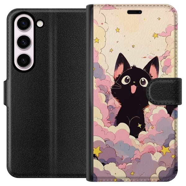 Kompatibel Tegnebogsetui til Samsung Galaxy S23 Kawaii Kat