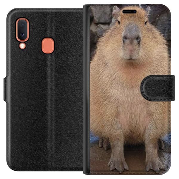 Kompatibelt Plånboksfodral till Samsung Galaxy A20e Capybara