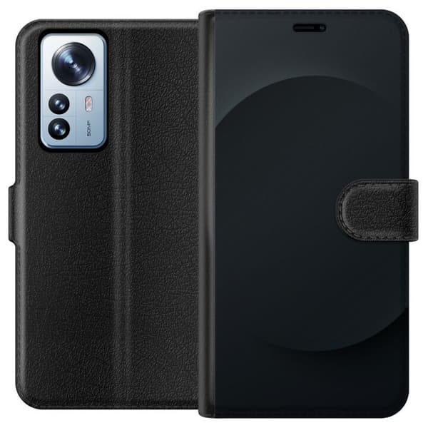 Kompatibel Tegnebogsetui til Xiaomi 12 Pro Sort prik