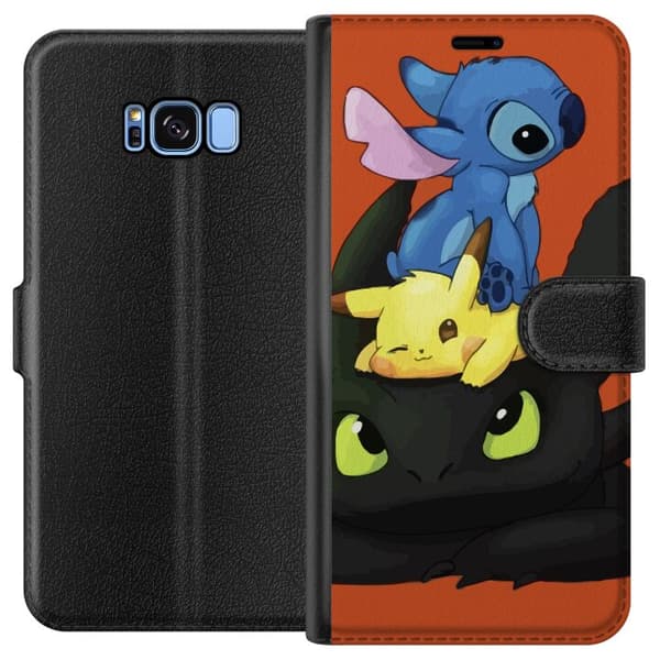 Kompatibelt Plånboksfodral till Samsung Galaxy S8 Lilo and Stitch