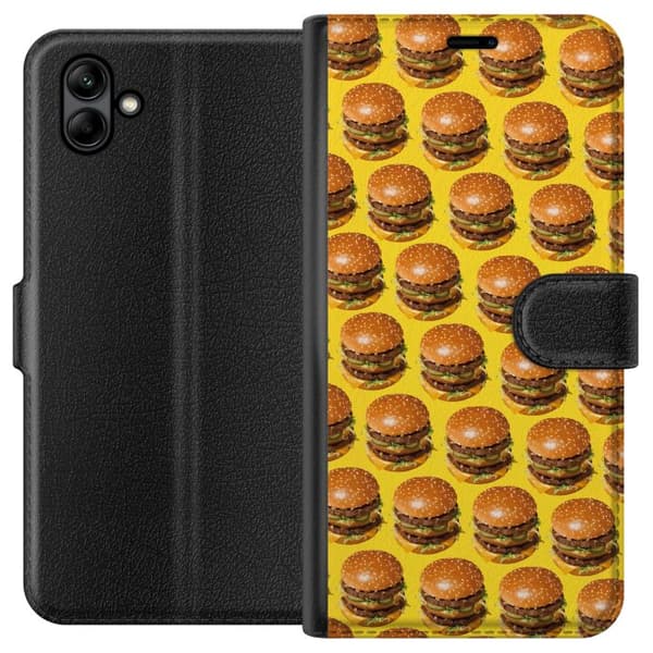 Kompatibel Tegnebogsetui til Samsung Galaxy A05 Grafisk hamburgermønster til madelskere