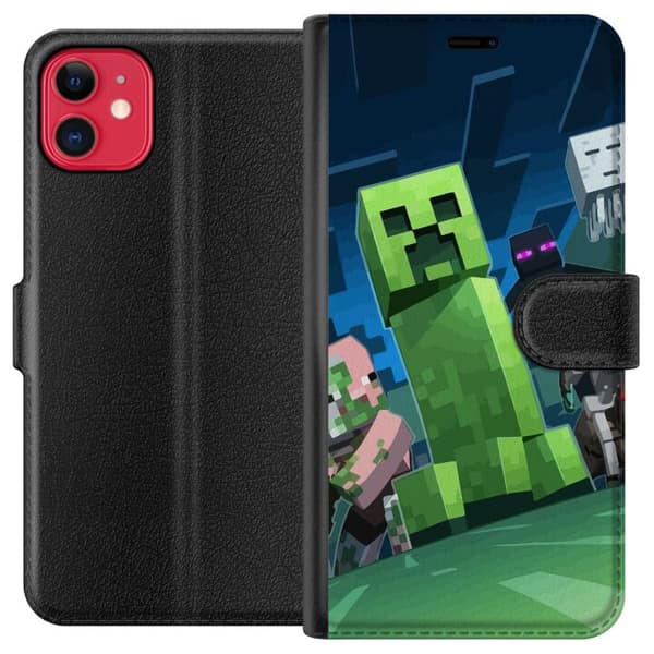 Kompatibelt Plånboksfodral till Apple iPhone 11 MineCraft