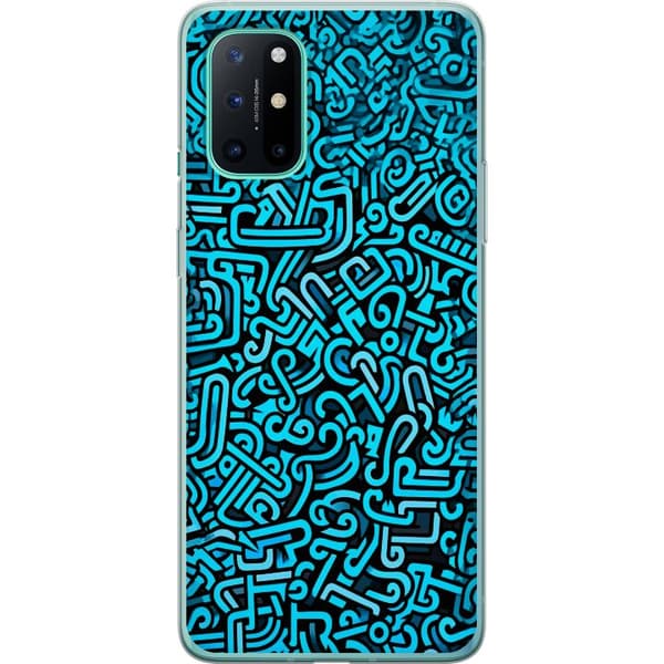Kompatibelt Mobilskal till OnePlus 8T Blå abstrakt graffiti