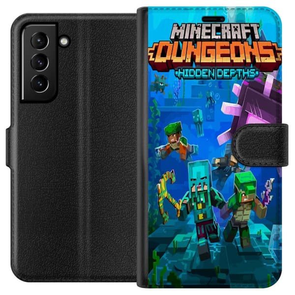 Kompatibelt Plånboksfodral till Samsung Galaxy S21+ 5G Minecraft