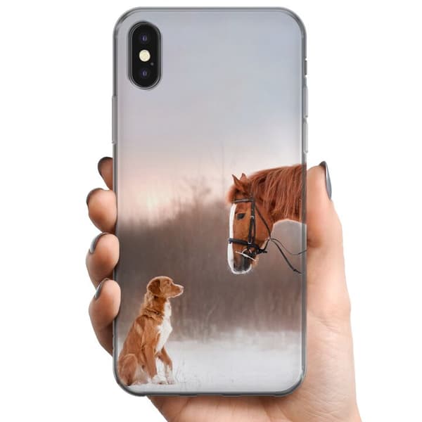 Kompatibelt Mobildeksel til Apple iPhone X Hest & Hund