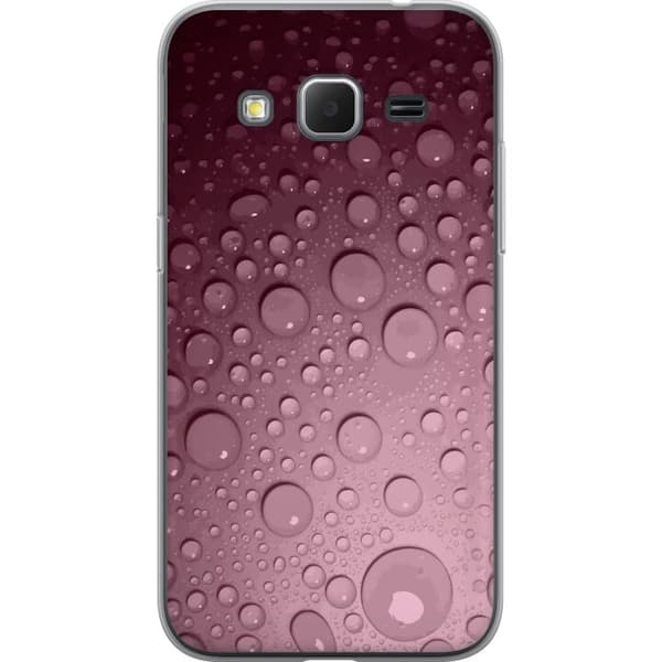 Kompatibelt Mobildeksel til Samsung Galaxy Core Prime Rosa vattendroppar