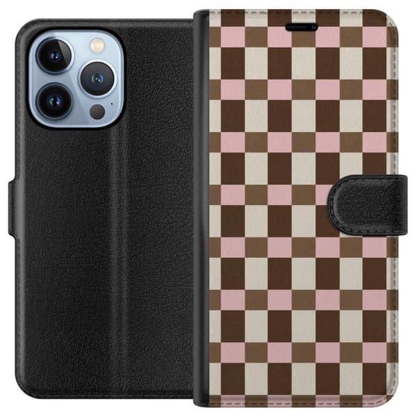 Kompatibelt Lommeboketui til Apple iPhone 13 Pro Jordbærmokka