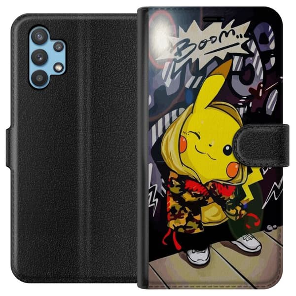 Kompatibelt Plånboksfodral till Samsung Galaxy A32 5G Pikachu