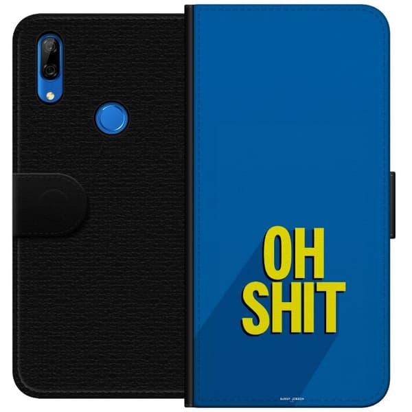 Kompatibel Tegnebogsetui til Huawei P Smart Z Oh Shit text