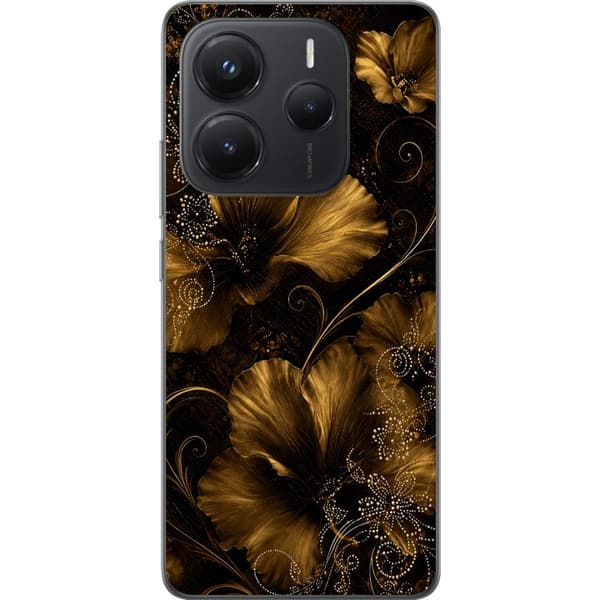 Kompatibel Mobilcover til Xiaomi Redmi Note 14 5G Gylden blomstring