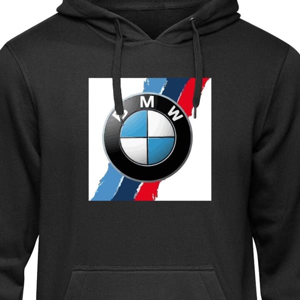 Klassinen Huppari Musta Iso BMW Raidat BMW Raidat Musta Iso