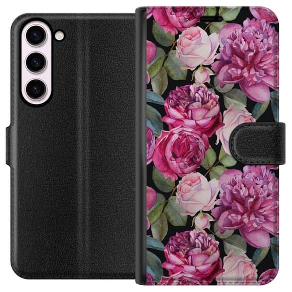 Kompatibel Tegnebogsetui til Samsung Galaxy S23+ Blomster