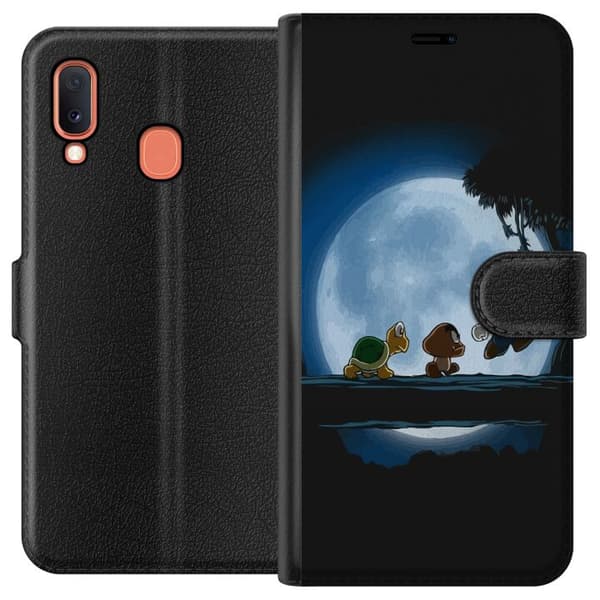 Kompatibelt Plånboksfodral till Samsung Galaxy A20e Super Mario