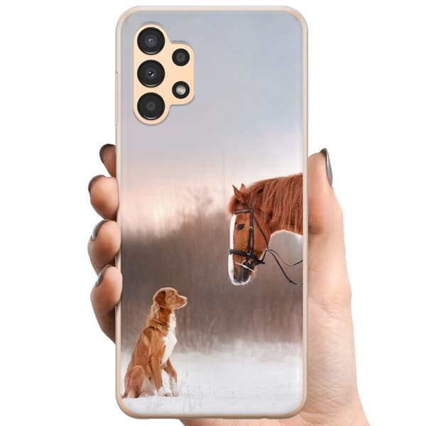 Kompatibelt Mobildeksel til Samsung Galaxy A13 Hest & Hund