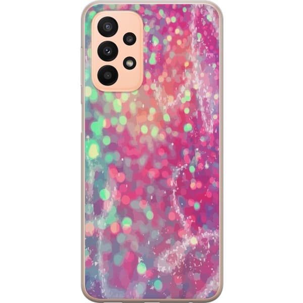 Yhteensopiva Puhelinkuori Samsung Galaxy A23 Kimalteleva