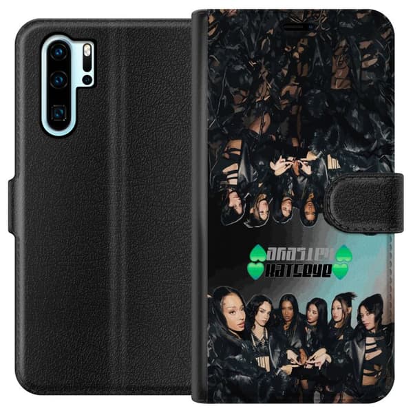 Kompatibel Tegnebogsetui til Huawei P30 Pro KATSEYE svart gruppcollage