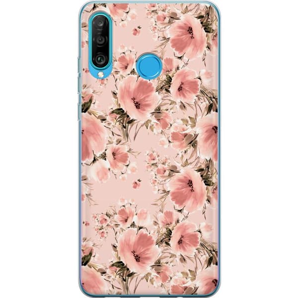 Kompatibelt Mobilskal till Huawei P30 lite Blommor