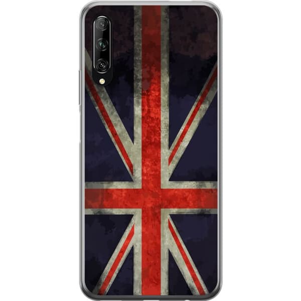 Kompatibelt Mobildeksel til Huawei P smart Pro 2019 Britisk flagg med rustikk følelse
