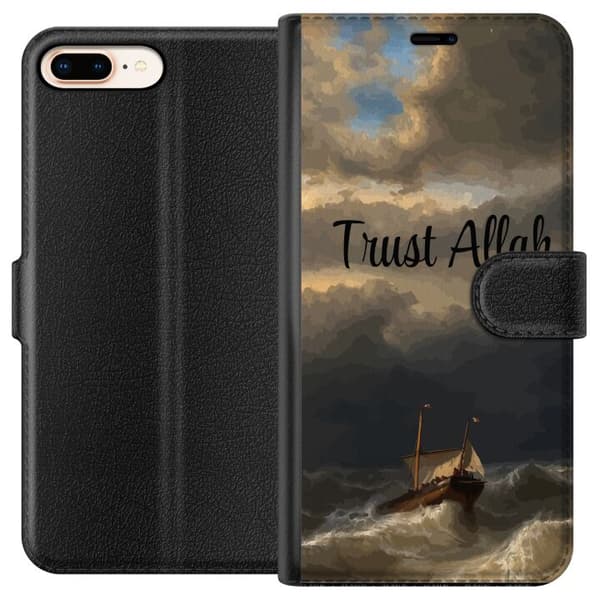 Kompatibelt Lommeboketui til Apple iPhone 8 Plus Trust Allah över stormigt hav