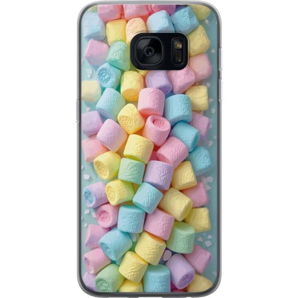 Kompatibelt Mobildeksel til Samsung Galaxy S7 Søt godisdesign med marshmallows