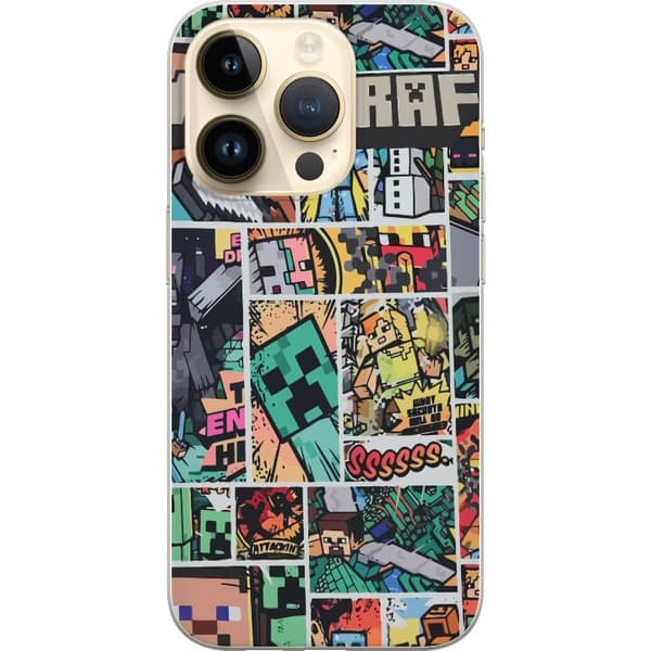Kompatibelt Mobilskal till Apple iPhone 15 Pro Minecraft Art