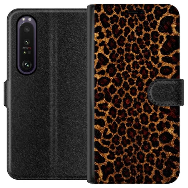 Kompatibelt Lommeboketui til Sony Xperia 1 III Leopardikon