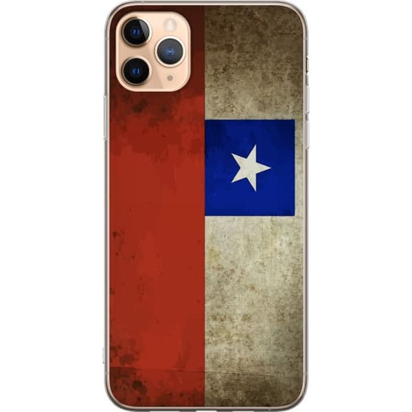 Kompatibelt Mobildeksel til Apple iPhone 11 Pro Max Chilensk flagg med klassiskt retrodesign og grungeeffekt