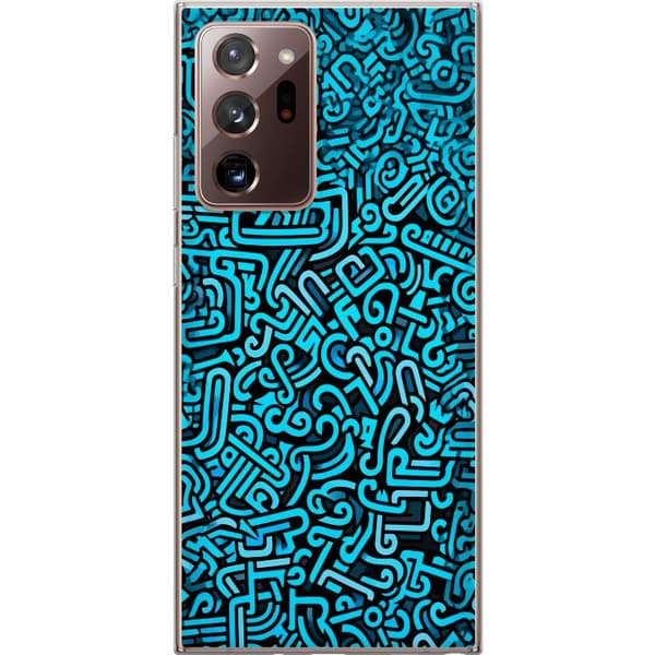 Kompatibelt Mobildeksel til Samsung Galaxy Note20 Ultra Blå abstrakt graffiti