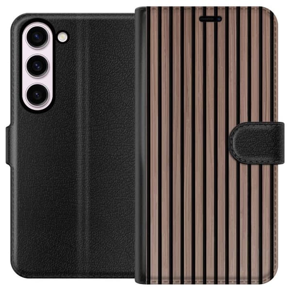Kompatibelt Plånboksfodral till Samsung Galaxy S23 Mönster Trä