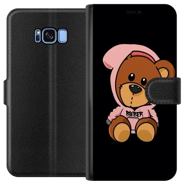 Kompatibelt Plånboksfodral till Samsung Galaxy S8 Teddybjörn Bieber