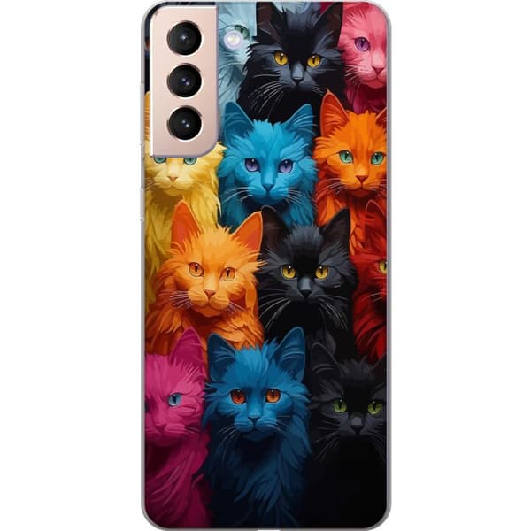 Kompatibelt Mobildeksel til Samsung Galaxy S21 Katter