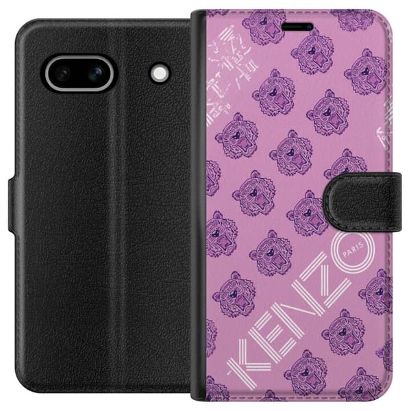 Kompatibel Tegnebogsetui til Google Pixel 7a Trendy tigermotiv i lyserød design