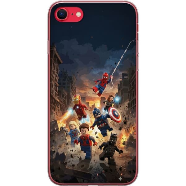 Kompatibelt Mobildeksel til Apple iPhone SE (2020) Spennende LEGO Marvel motiv for superheltfans