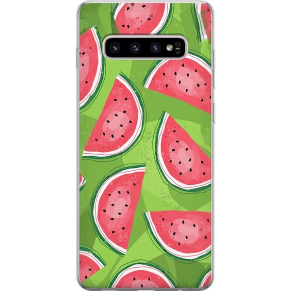 Kompatibelt Mobilskal till Samsung Galaxy S10+ Vattenmelon