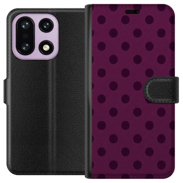 Kompatibelt Lommeboketui til OnePlus 15 Plommeprikker