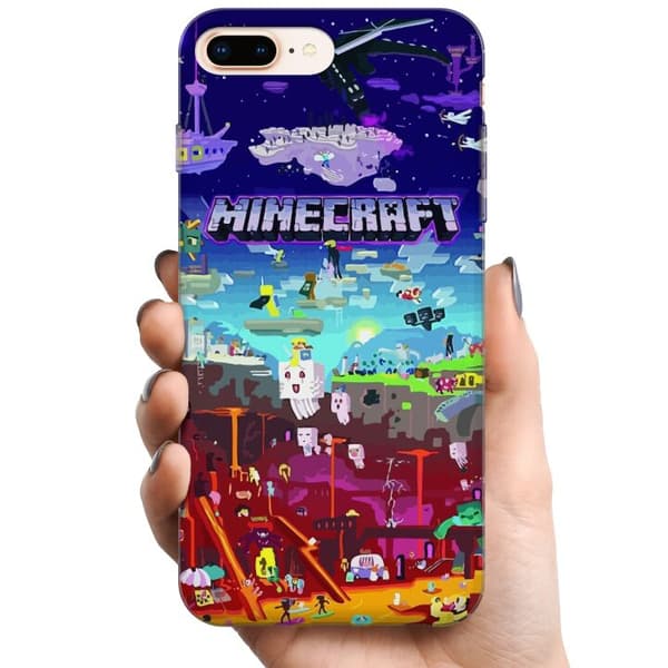 Kompatibelt Mobilskal till Apple iPhone 8 Plus MineCraft