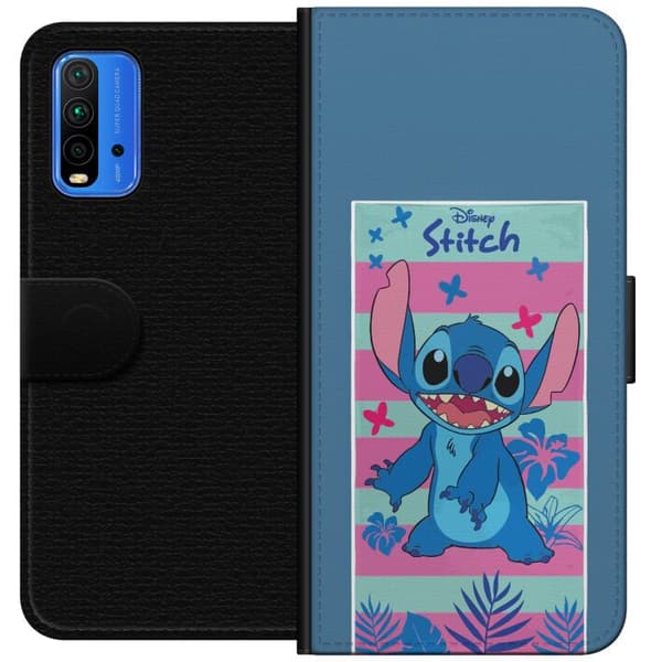 Kompatibelt Plånboksfodral till Xiaomi Redmi Note 9 4G Disney Stitch