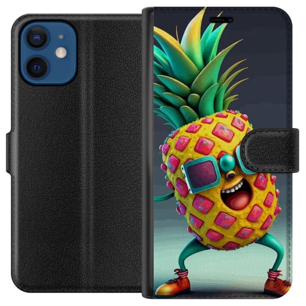Kompatibelt Lommeboketui til Apple iPhone 12 Ananas