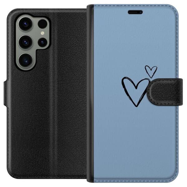 Kompatibel Tegnebogsetui til Samsung Galaxy S23 Ultra Hjerte